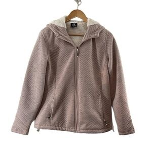 New Balance Sherpa Lined Jacket Women's Size L Full Zip. Hooded 2 large pockets